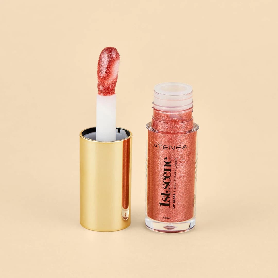 Lip Gloss 1ST Scene Atenea tono Shell Coral