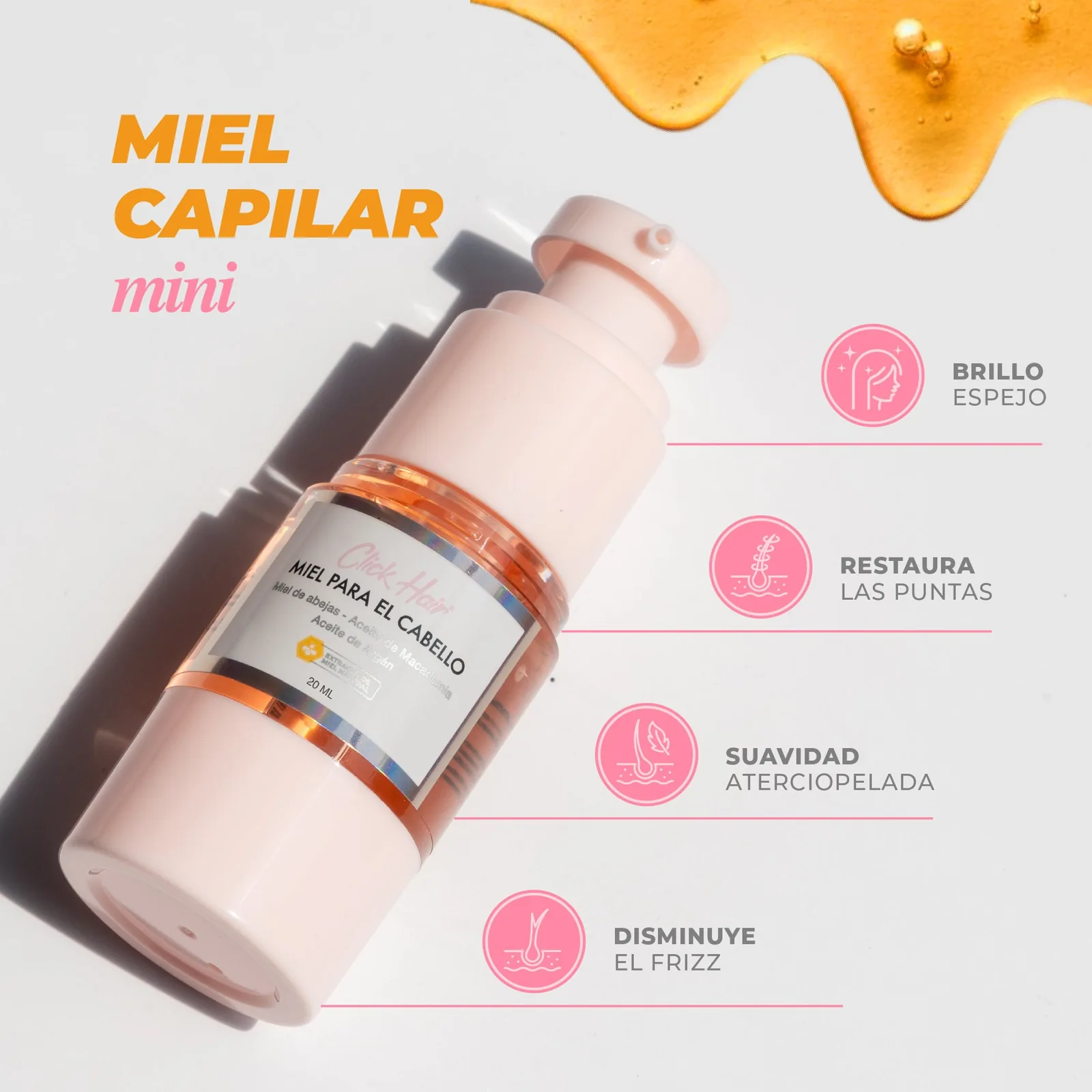 Miel capilar con argan 20ML
