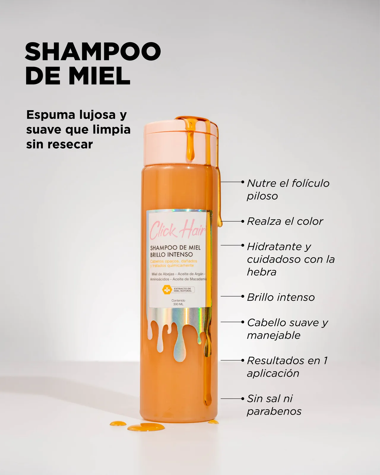 Shampoo de miel brillo intenso N/A