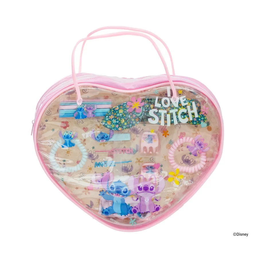 Kit Maleta Corazón Stitch Rosado