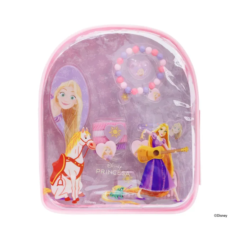 Kit Maleta Rapunzel Rosado