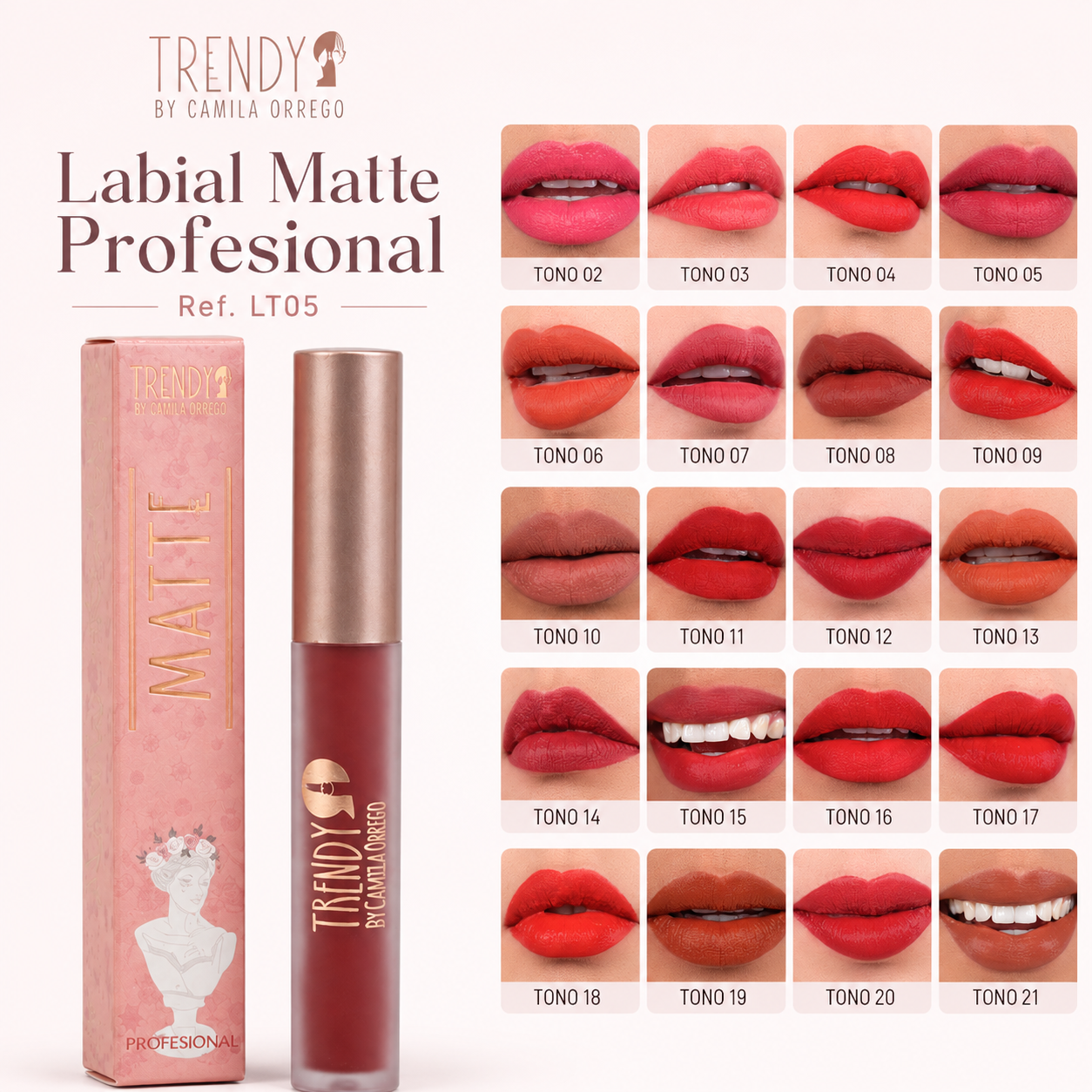 Labial matte profesional de TRENDY