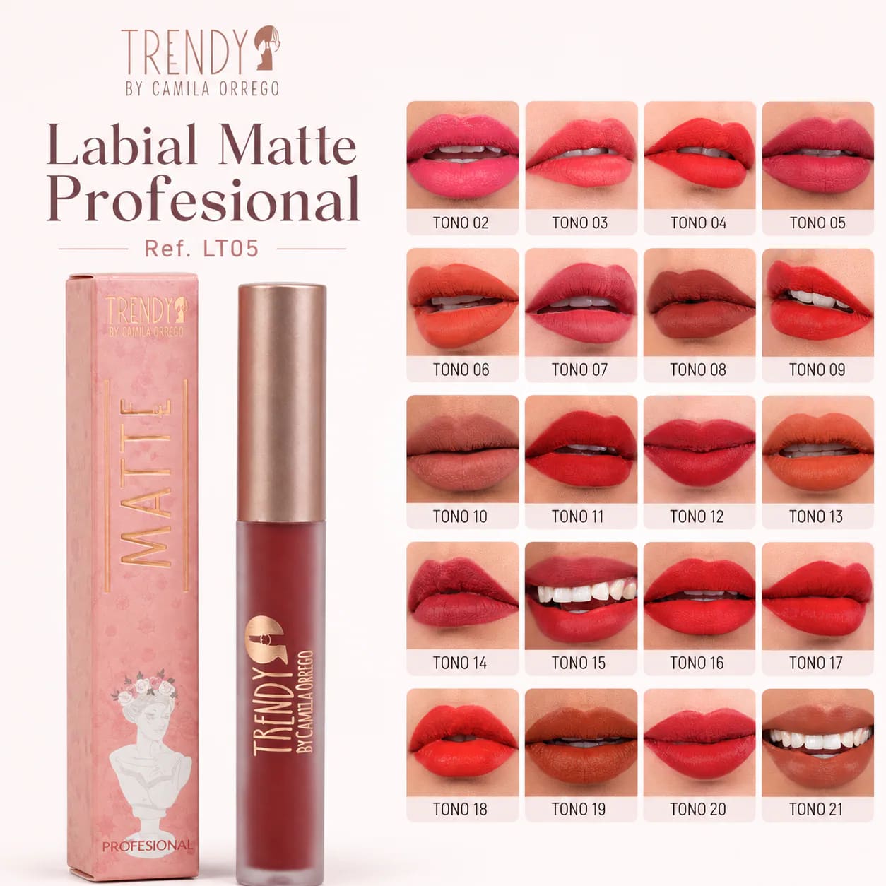 Labial matte profesional de TRENDY