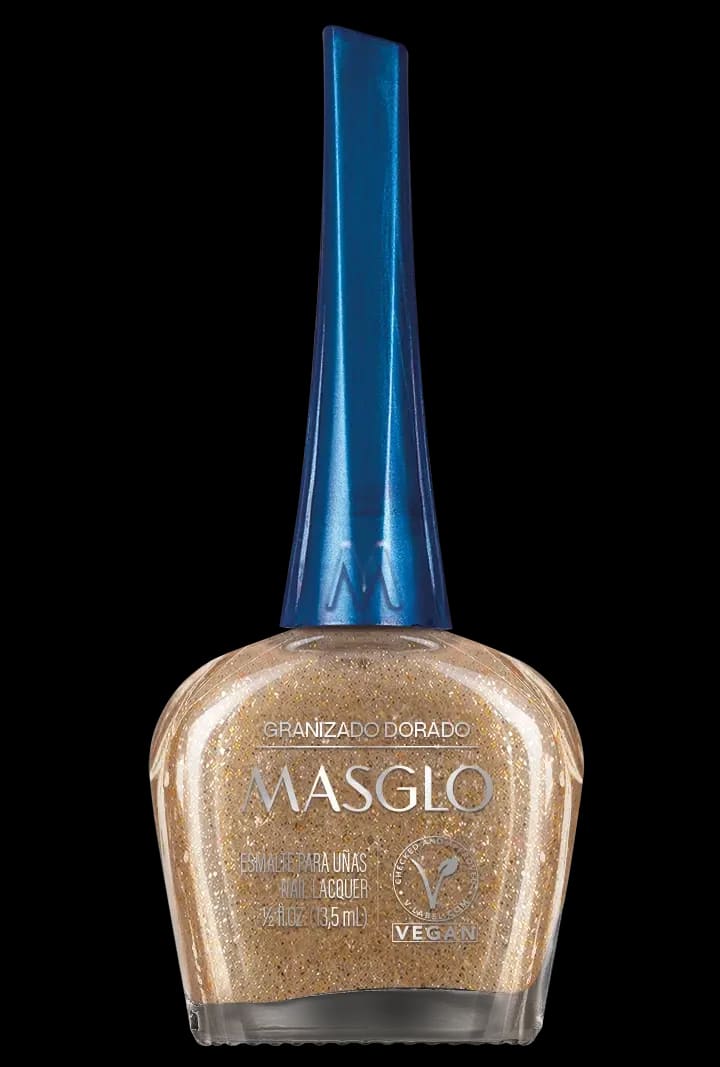 Esmalte de unas nail lacquer Granizado Dorado MASGLO