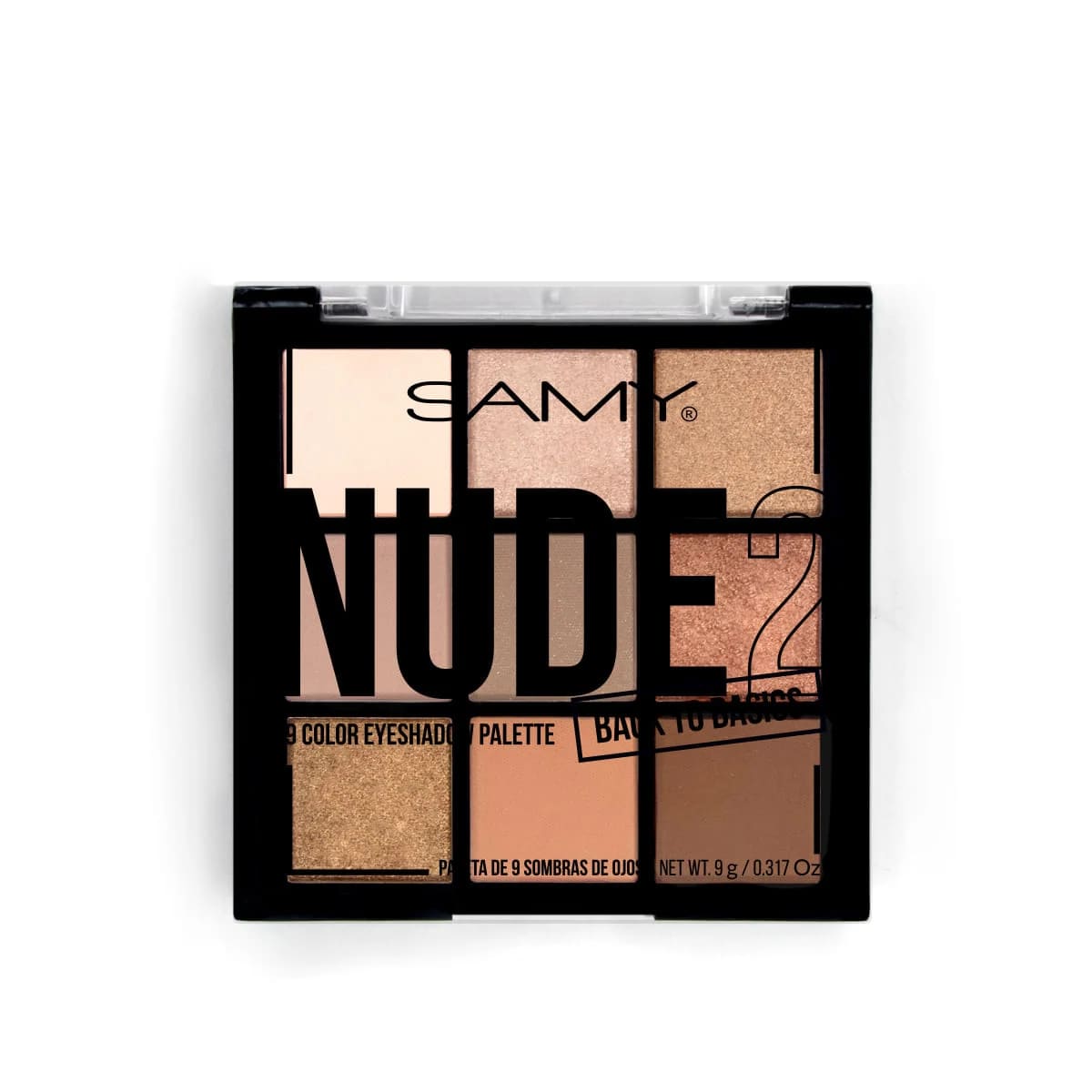 Paleta X 9 Sombras De Ojos Samy # 14. Nude 2 1. NEGRO