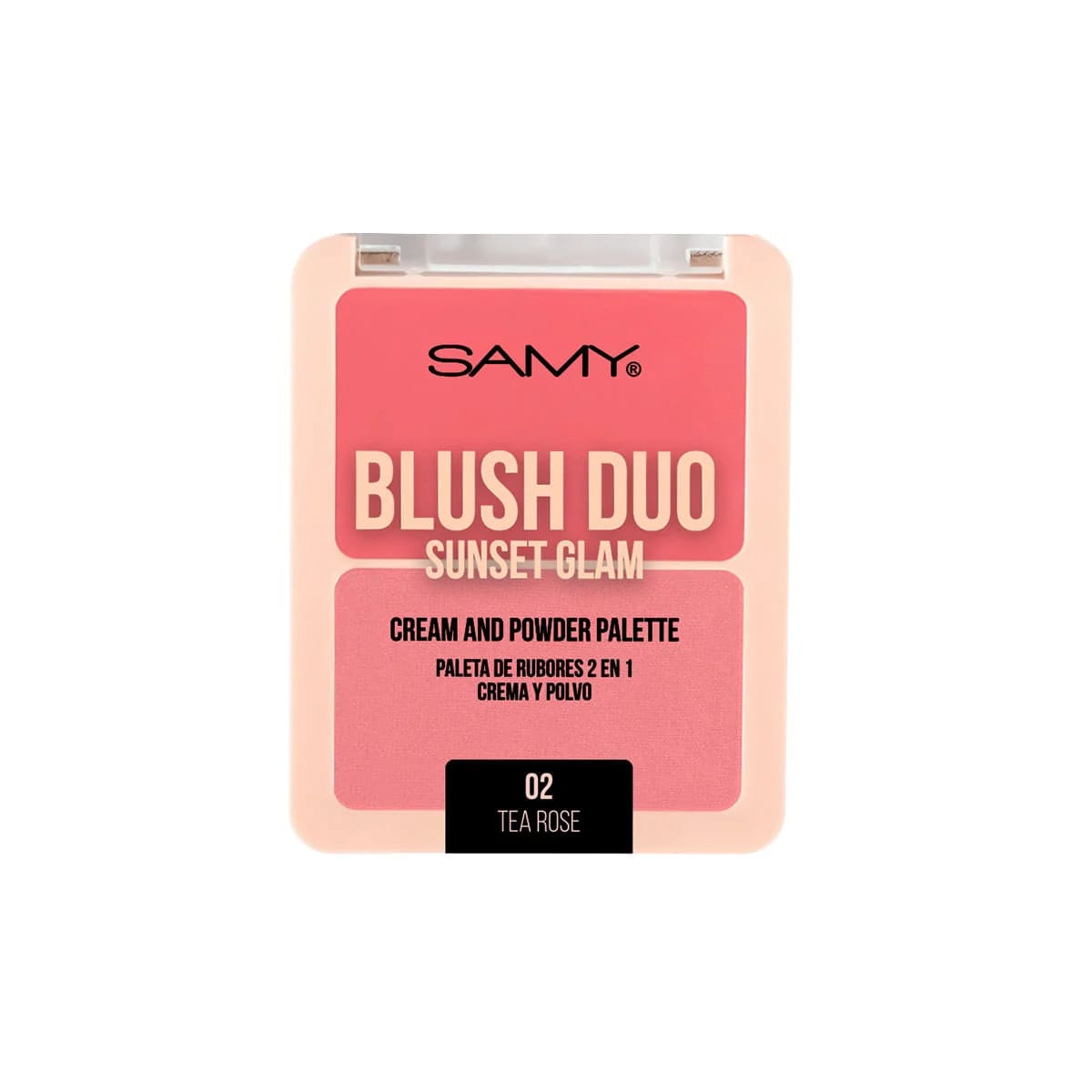 Rubor 2 en 1 Sunset Glam Samy 02 TEA ROSE