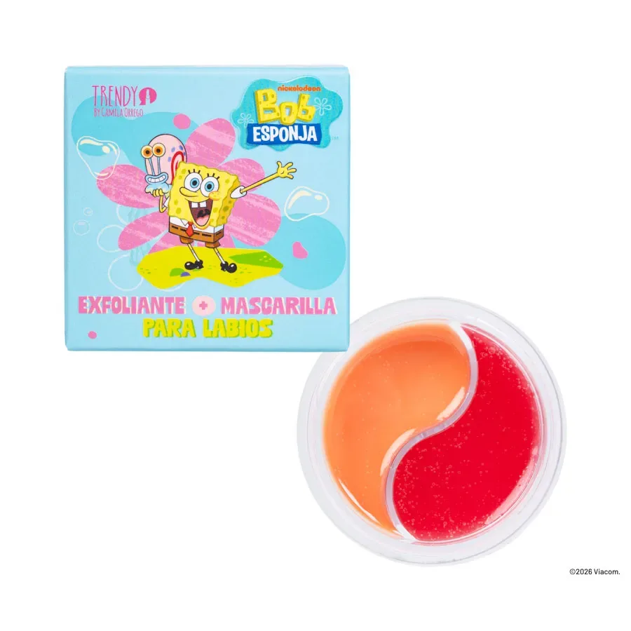 Dúo Exfolia y Mascarilla Labios Bob Esponja Translucido