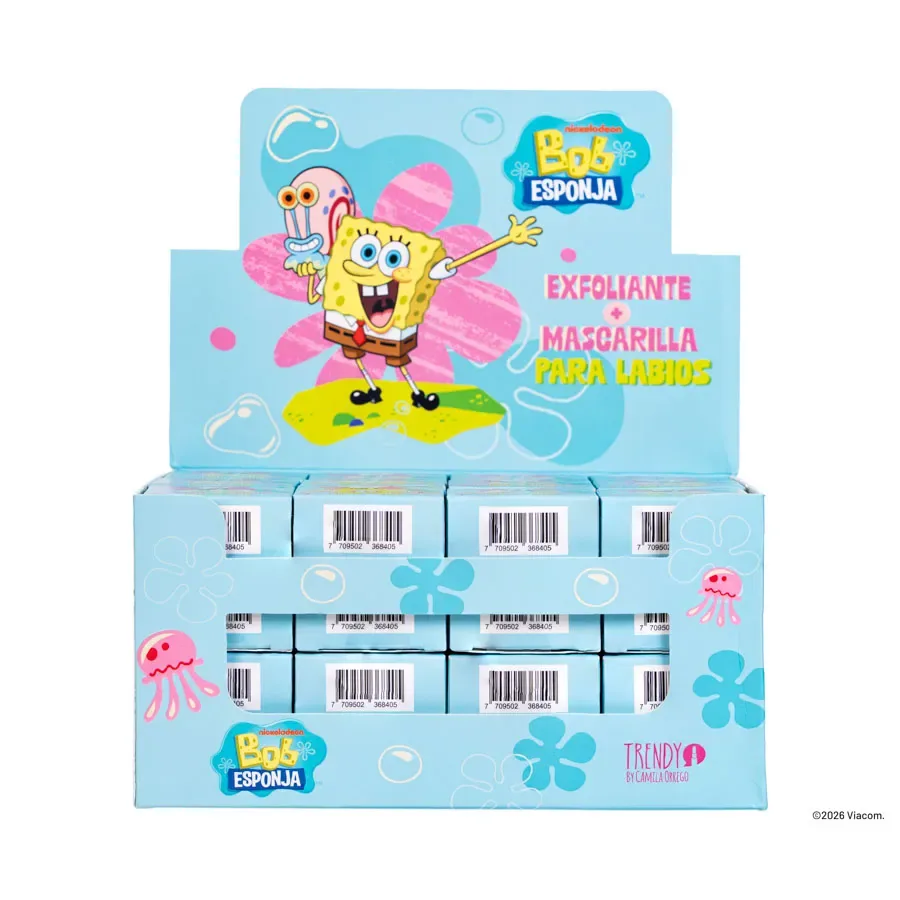 Dúo Exfolia y Mascarilla Labios Bob Esponja – TRENDY